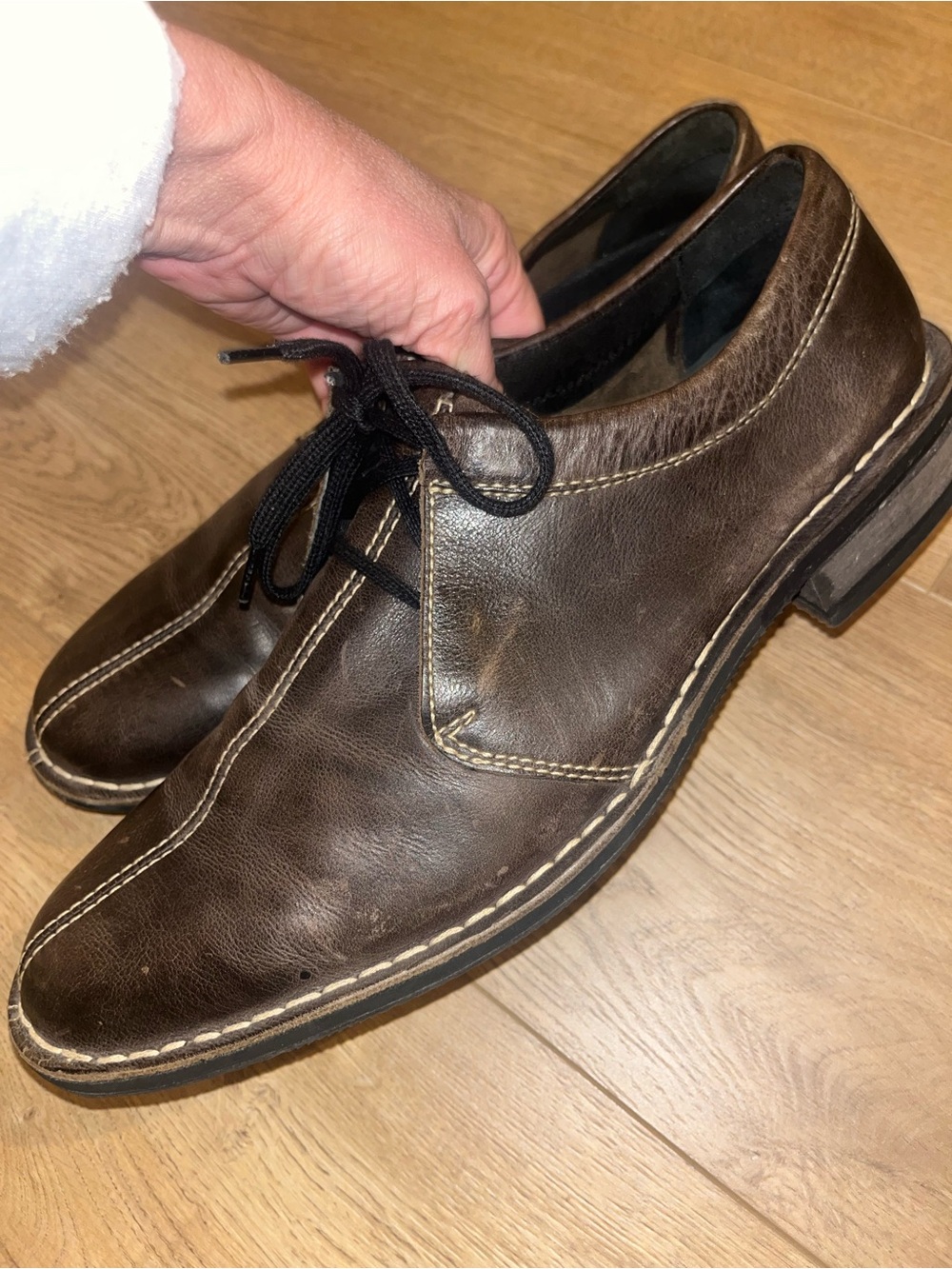 Cole Haan Dark Brown Leather Derby Shoes